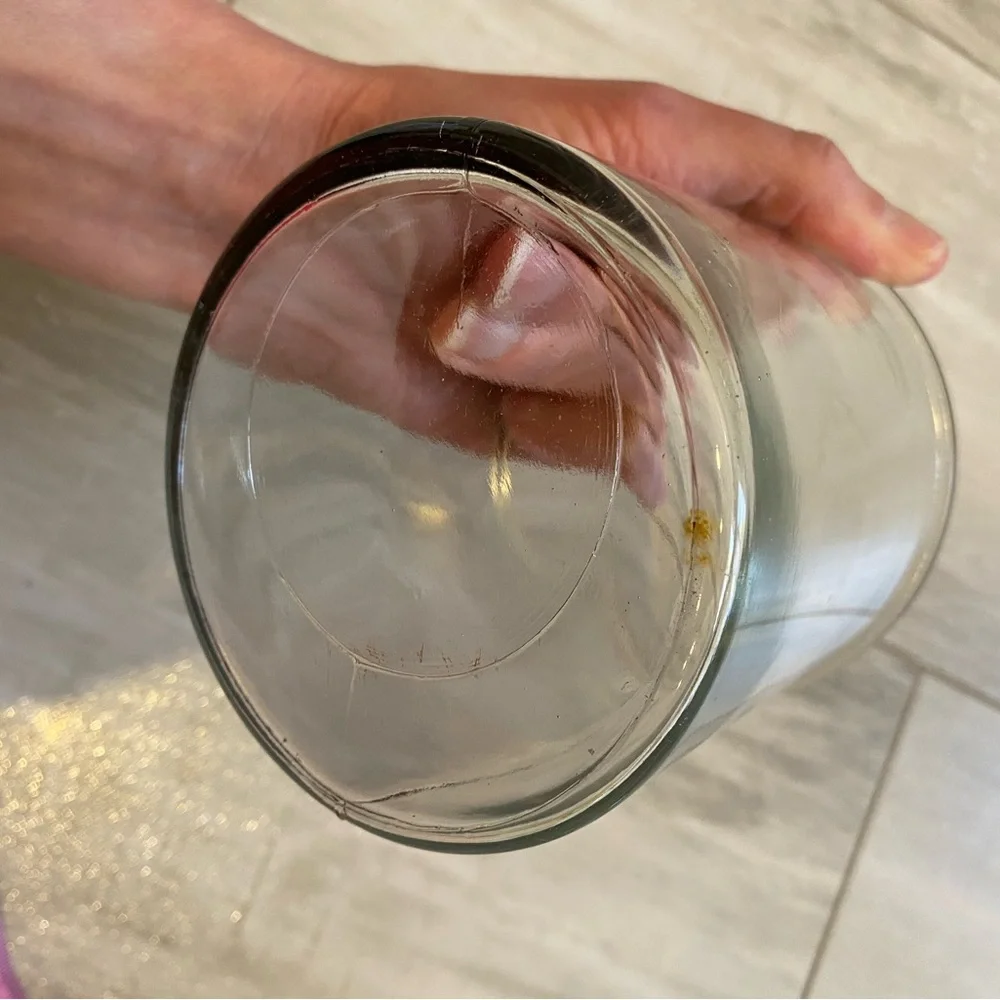 Bundle of Clear Round and Light Green Circular Textured Glass Vases